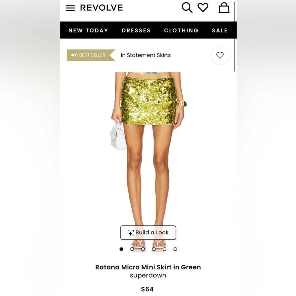 superdown Ratana Micro Mini Skirt in Green (Revolve)